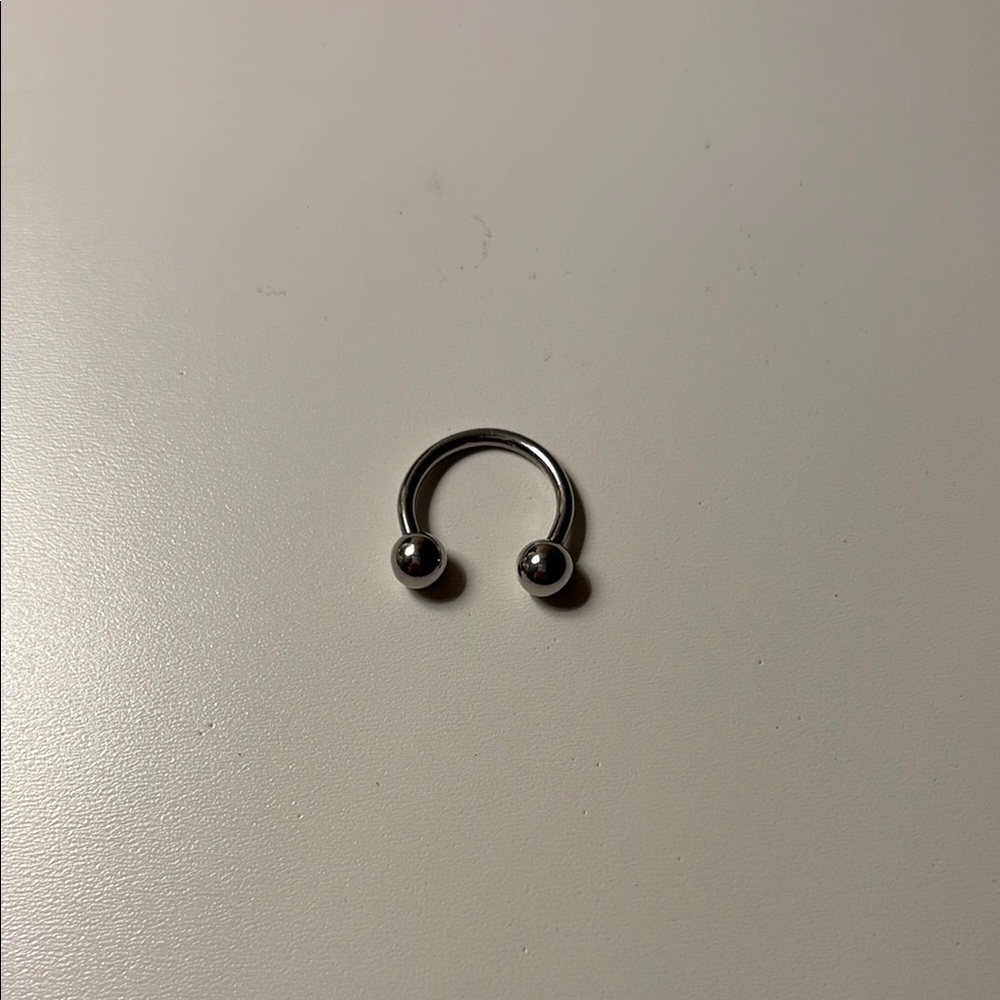 Silver Horseshoe Piercing